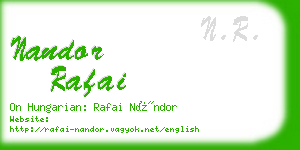 nandor rafai business card